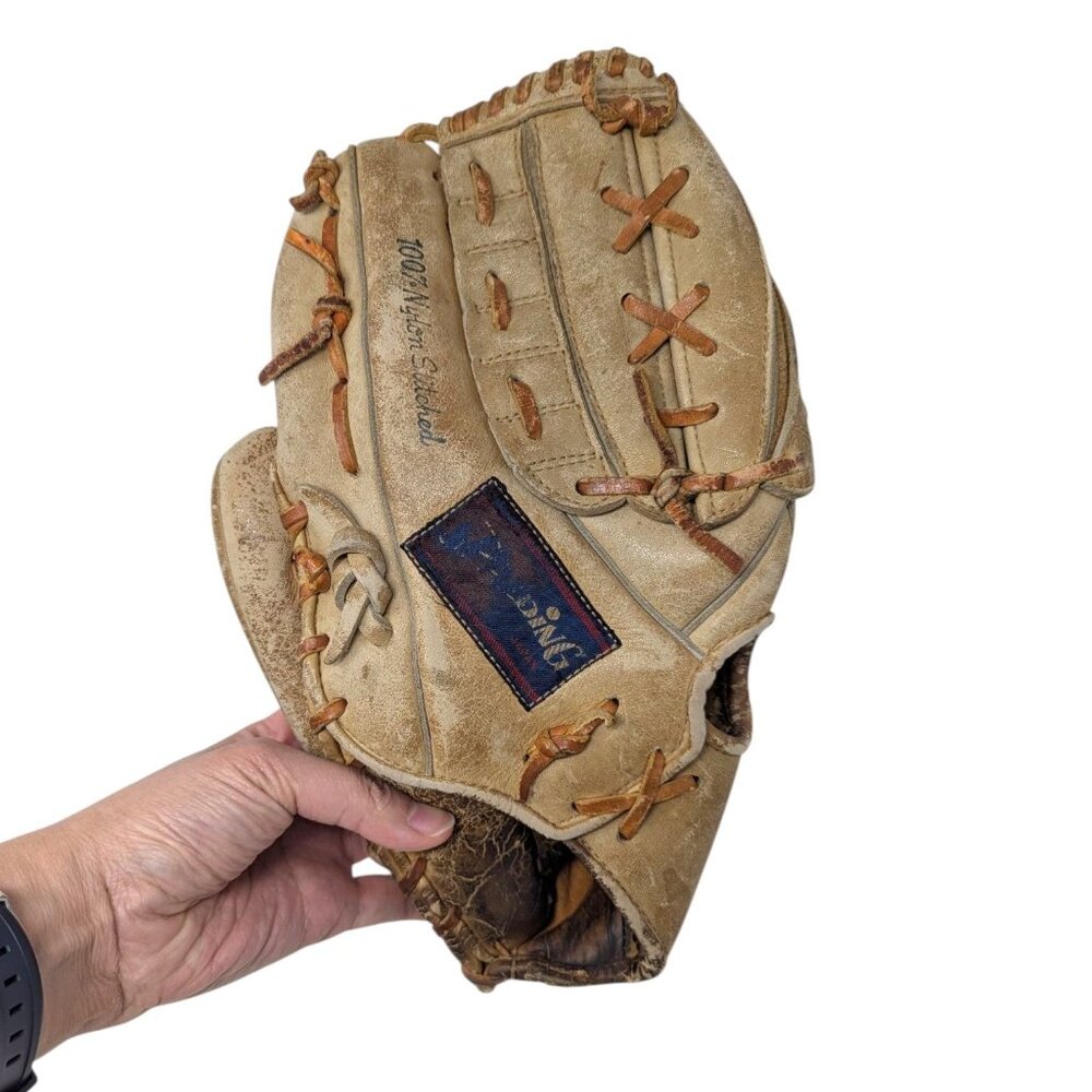 Vintage Spalding Leather Baseball Glove Mitt Mel Stottlemyre 42-3252 LHT